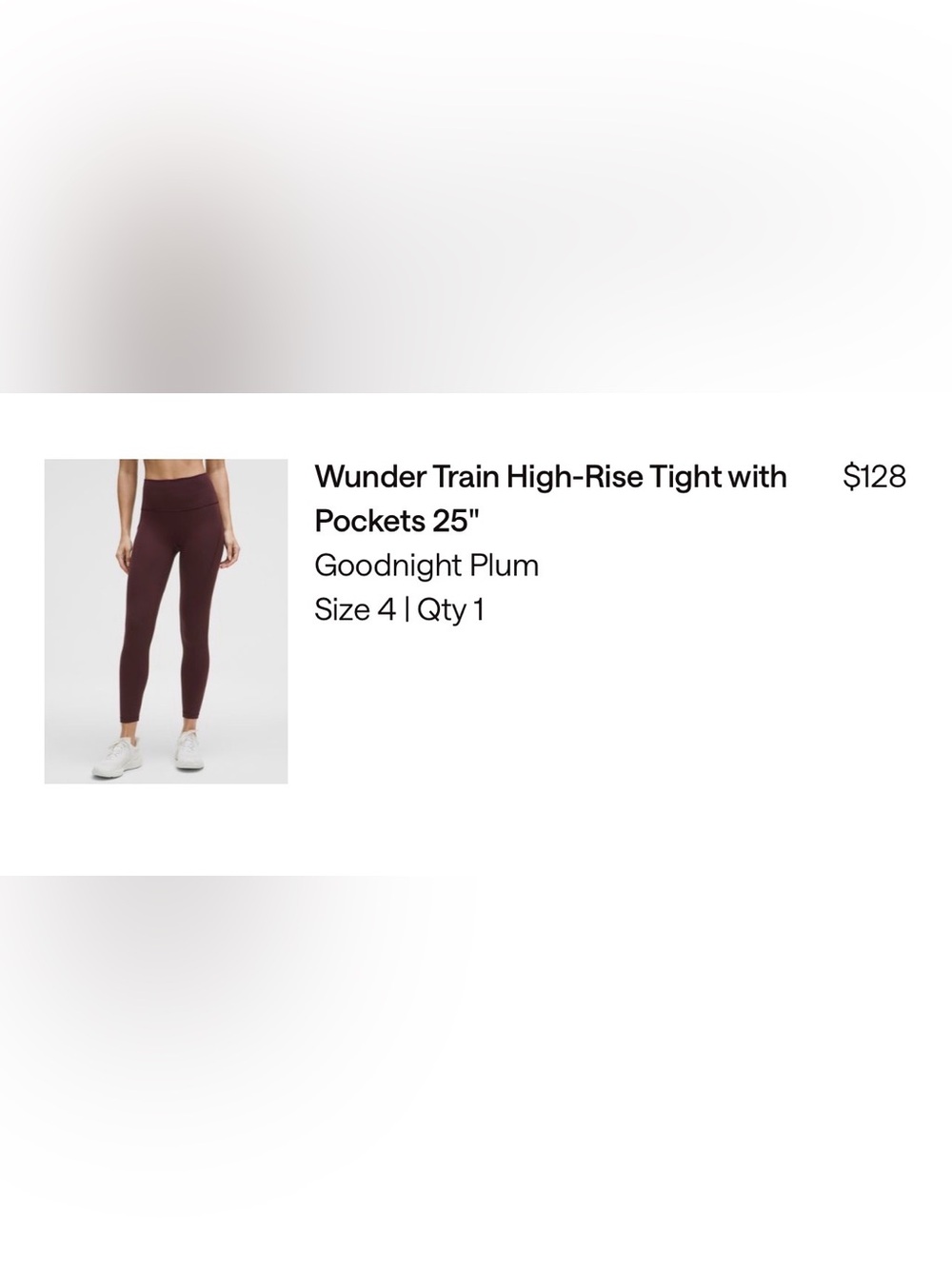Lululemon Wunder Train Leggings with Pockets 25” - Goodnight Plum
